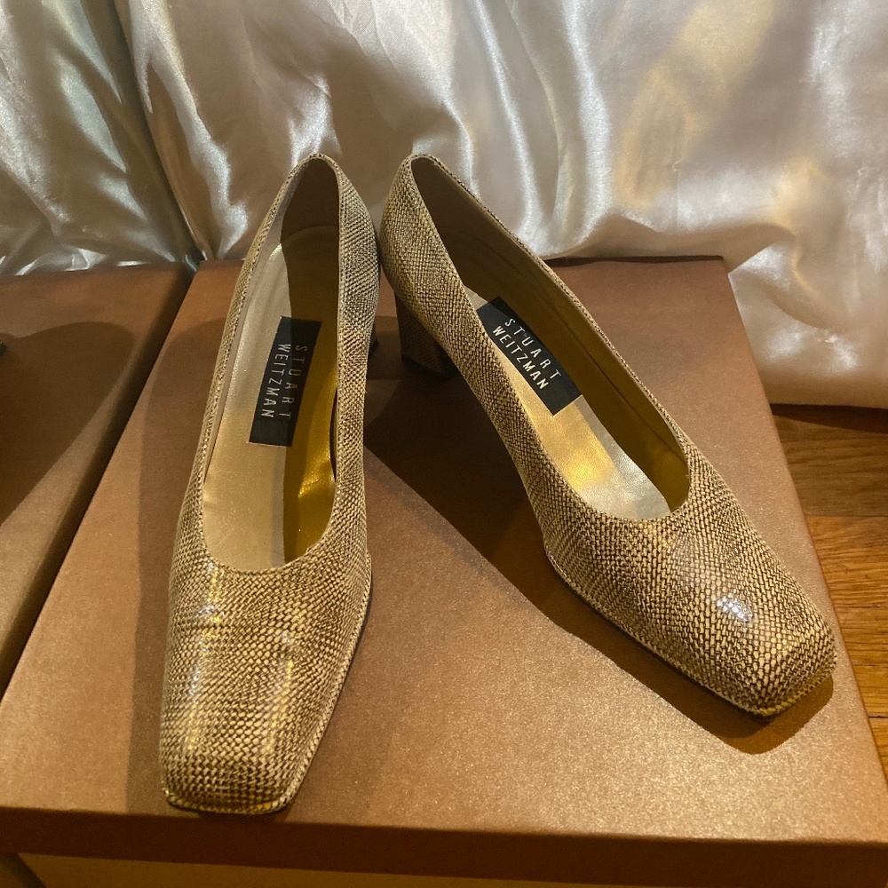 Stuart Weitzman Snake Print Heels
